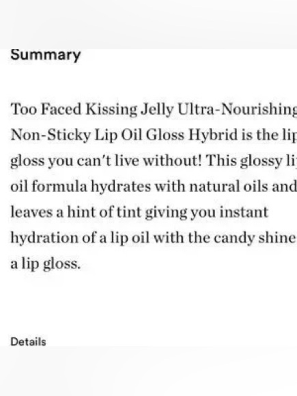 Too Faced Kissing Jelly Hydrating Lip Oil Gloss in Grape Soda NEW - Picture 5 of 5